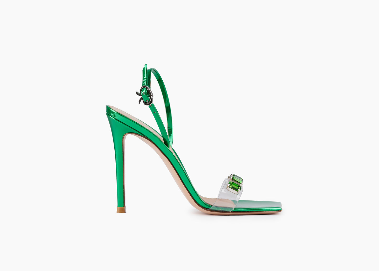 Ribbon Candy Sandal Metallic Green
