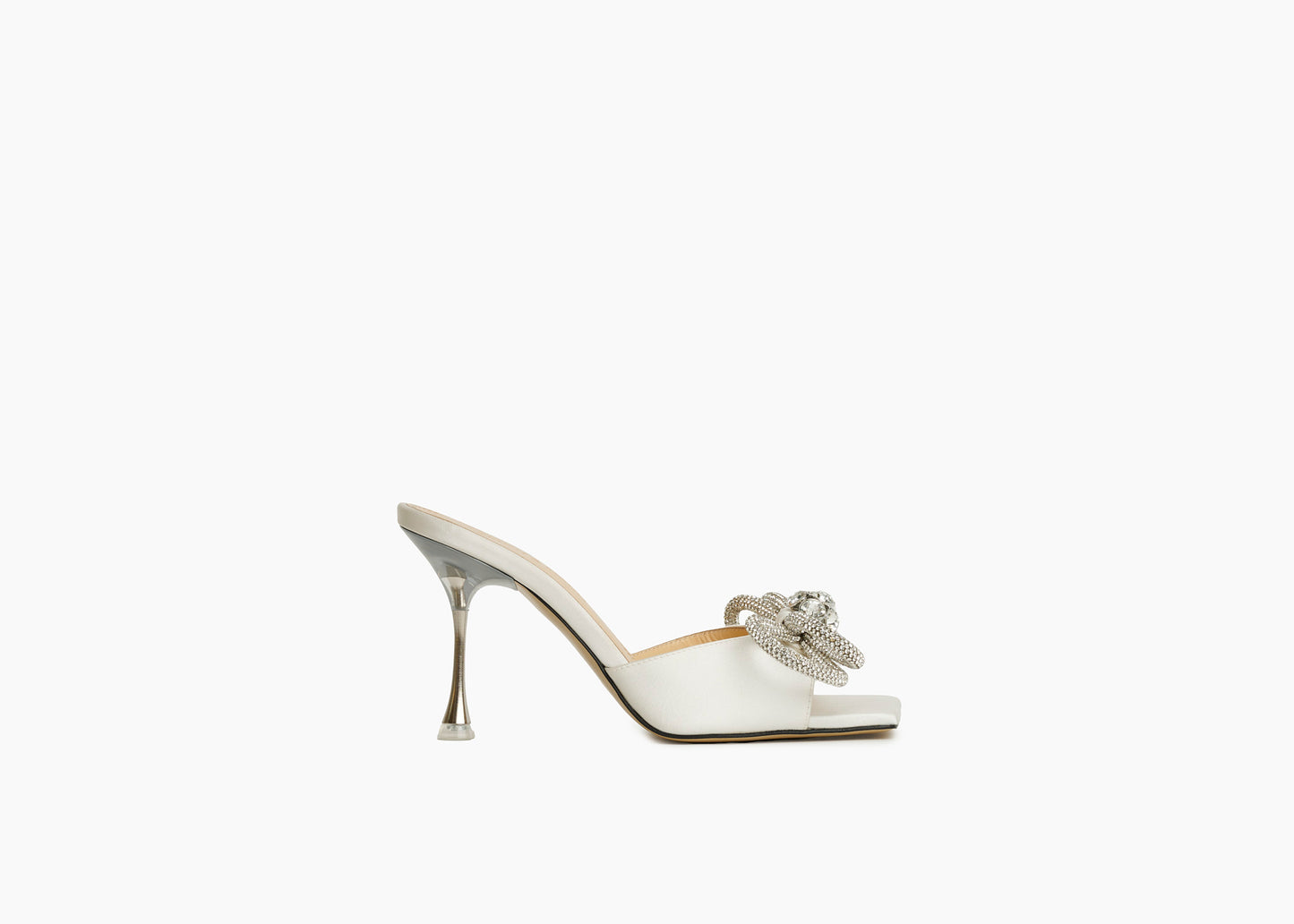 SALE DCB Square Toe Mule Silk White was $1695