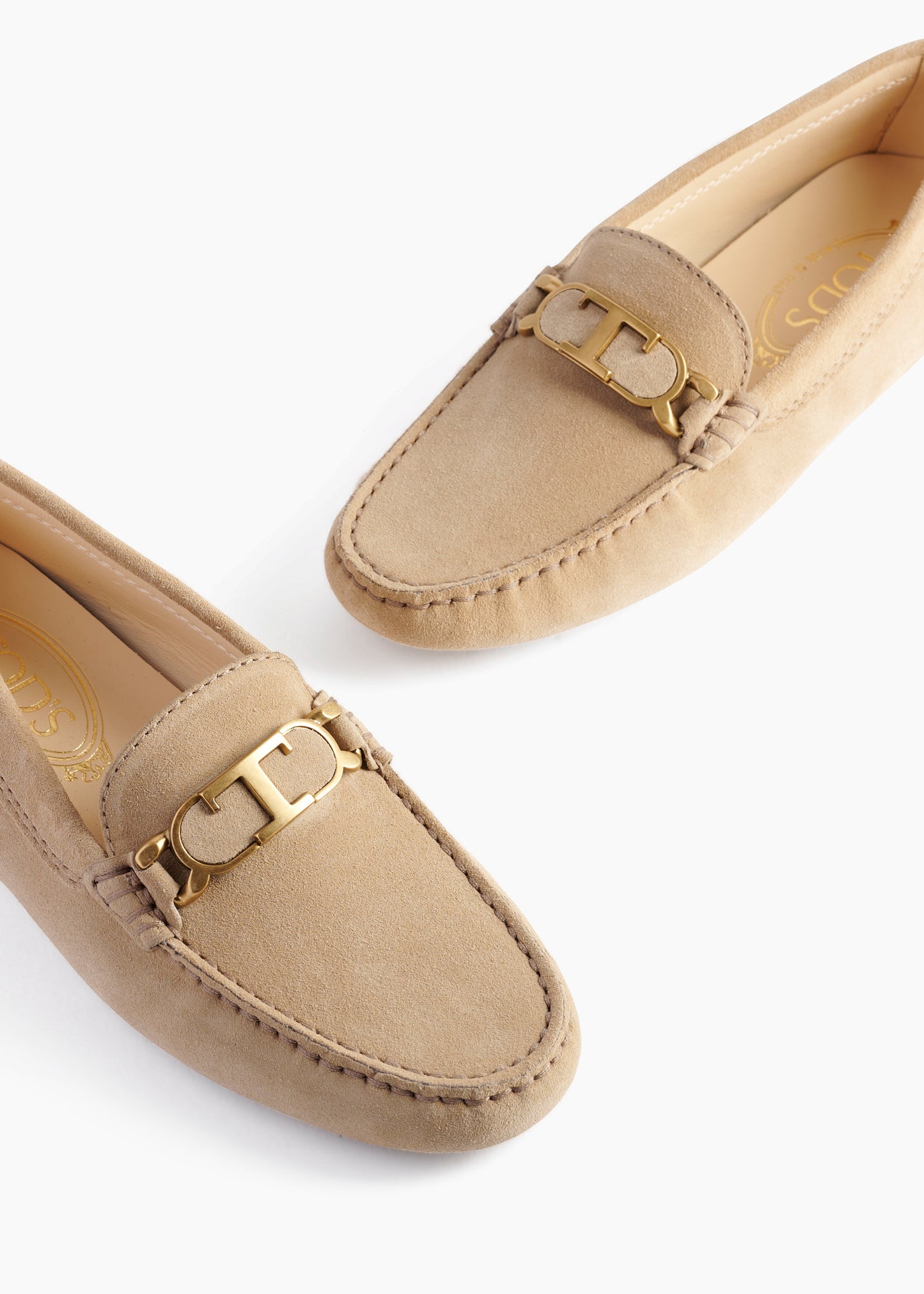 Gommini T Chain Loafer Suede Beige