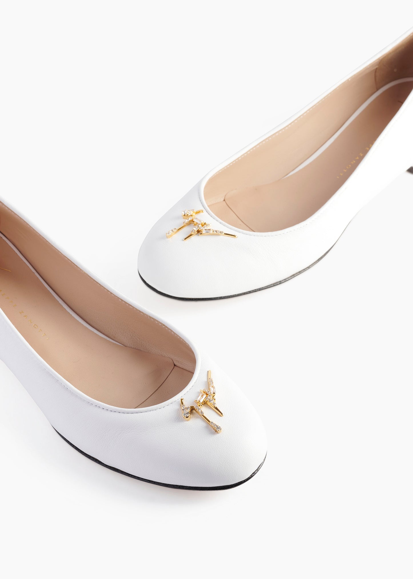 Riziana Ballerina Leather White