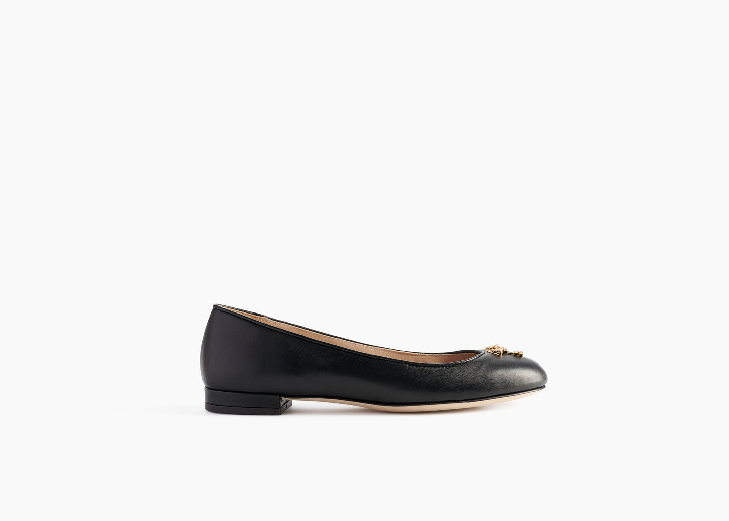 Riziana Ballerina Leather Black