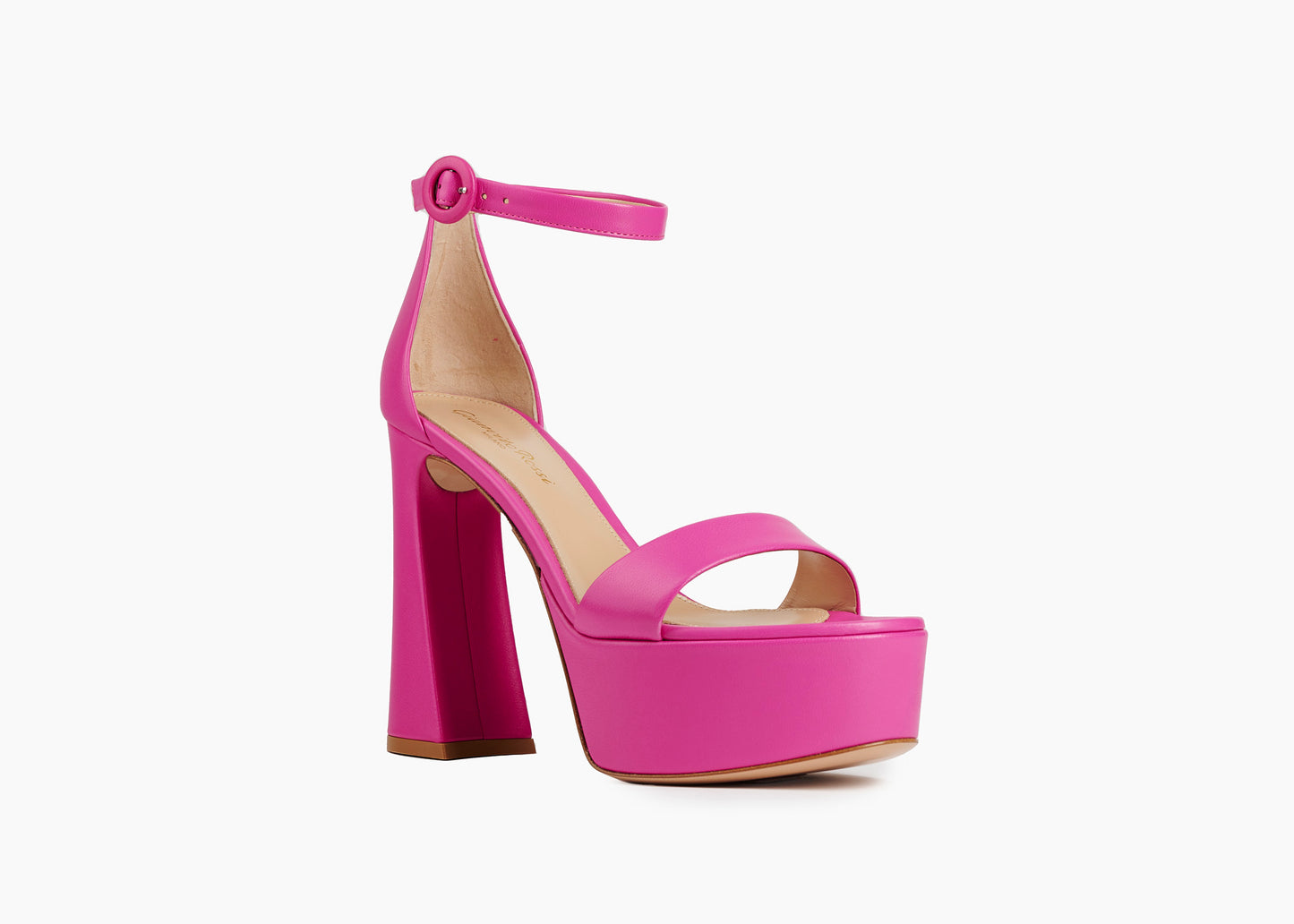 SALE Holly Platform Sandal Leather Fuchsia was $1595