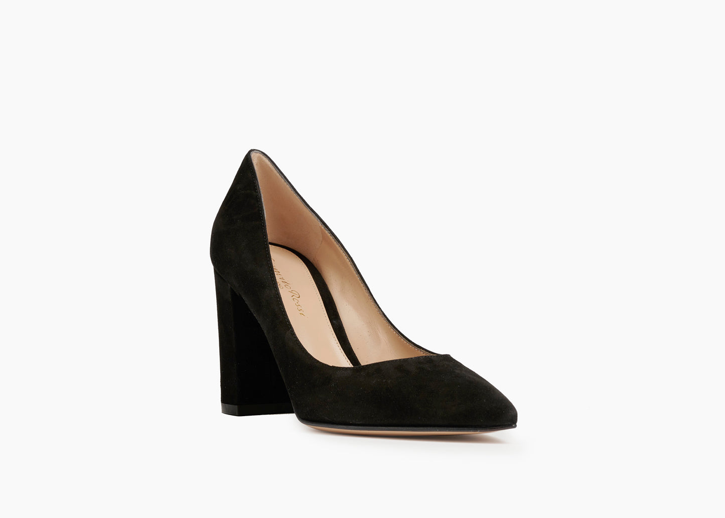 SALE Piper Block Heel Pump Suede Black was $1195