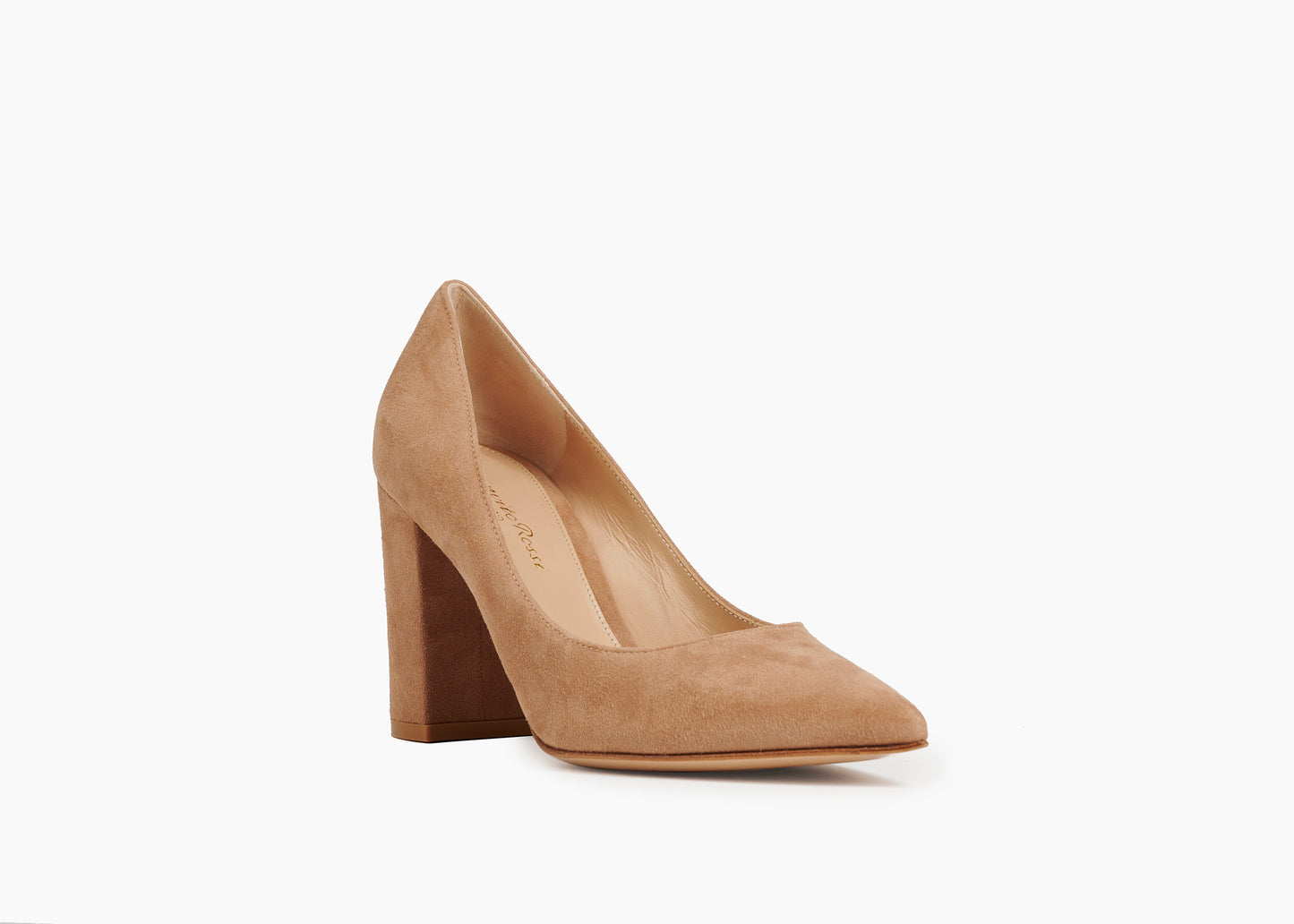 SALE Piper Block Heel Pump Suede Nude was $1195