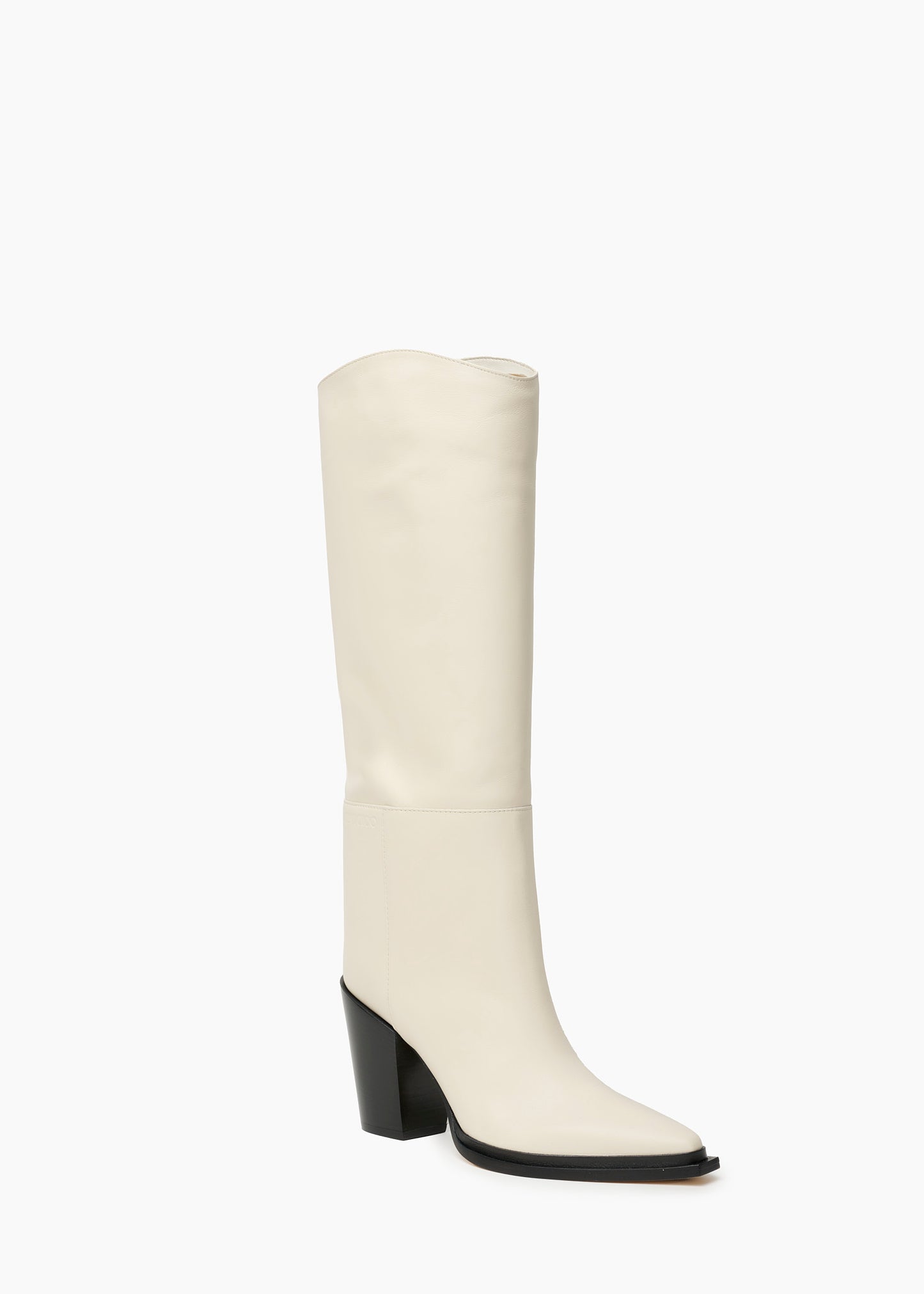 Cece 80 Knee High Boot Leather White