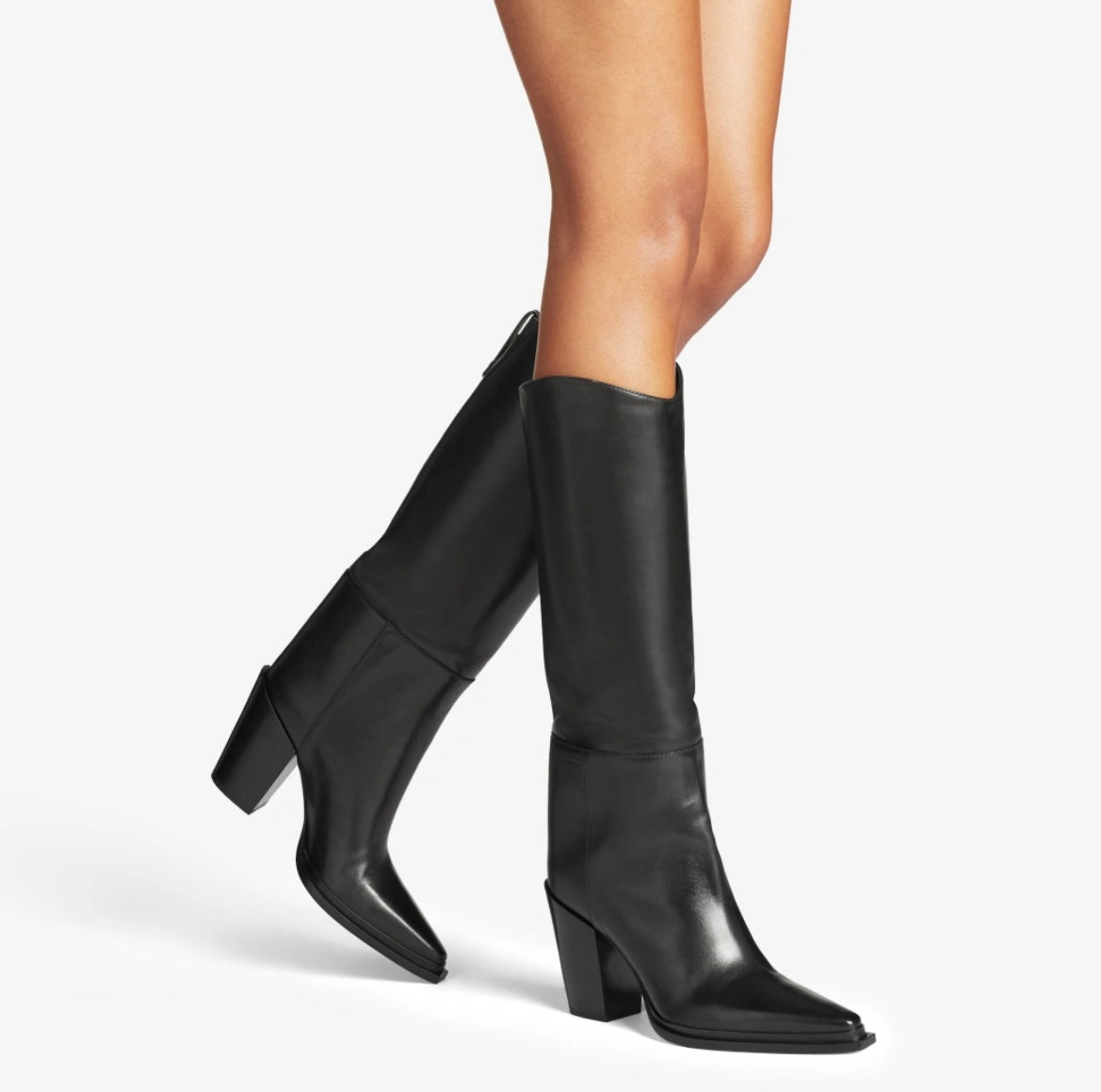 Cece 80 Knee High Boot Leather Black