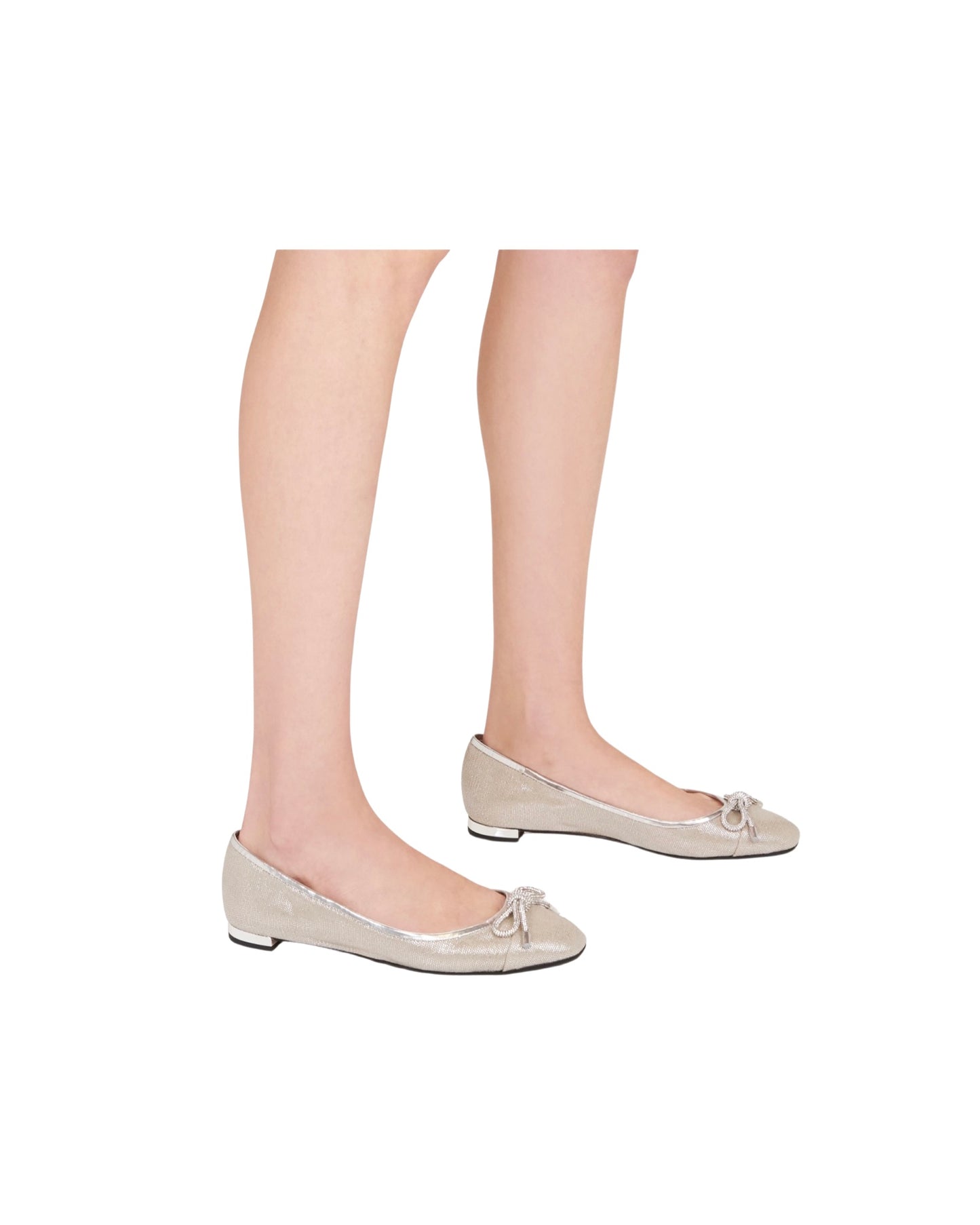SALE Parisina Crystal Embellished Ballerina Silver was $1195