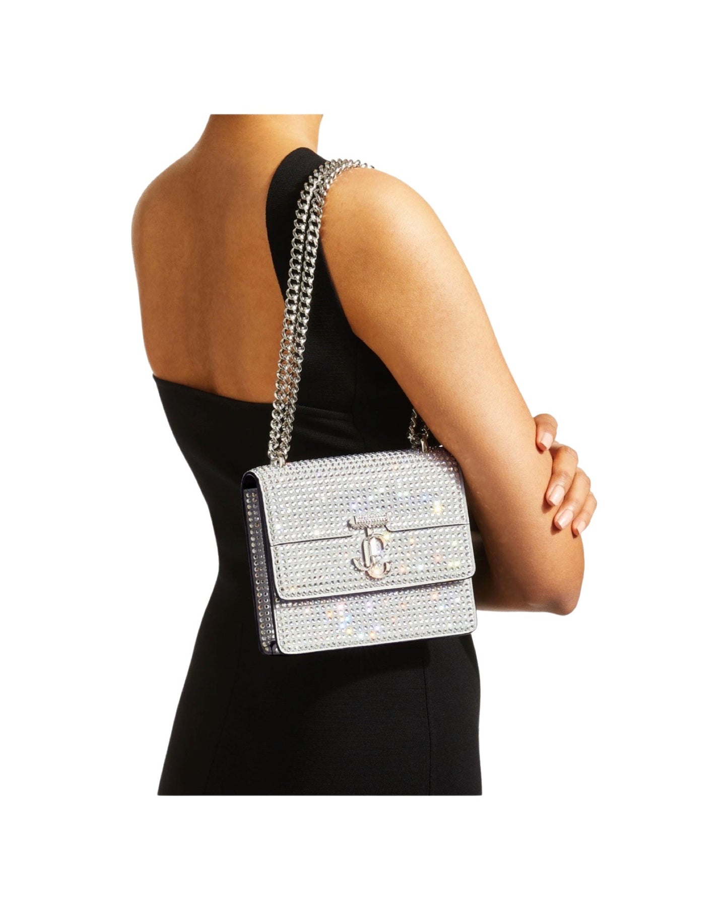 Avenue Quad XS Shoulder Bag Suede Silver