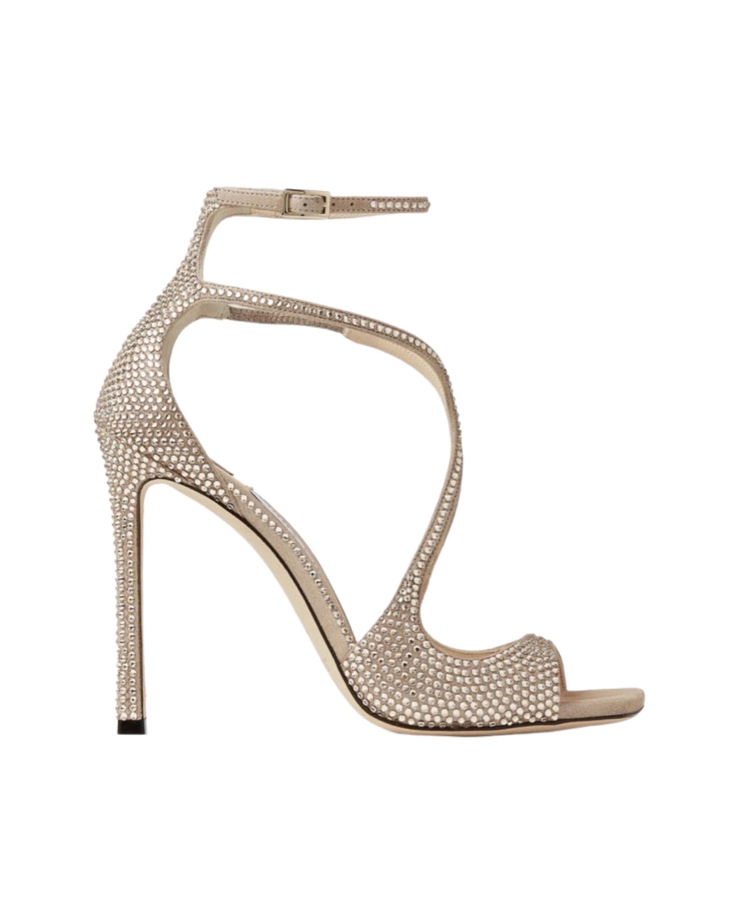 SALE Azia 95 Crystal Embellished Sandal Honey Gold/Nude was $2795