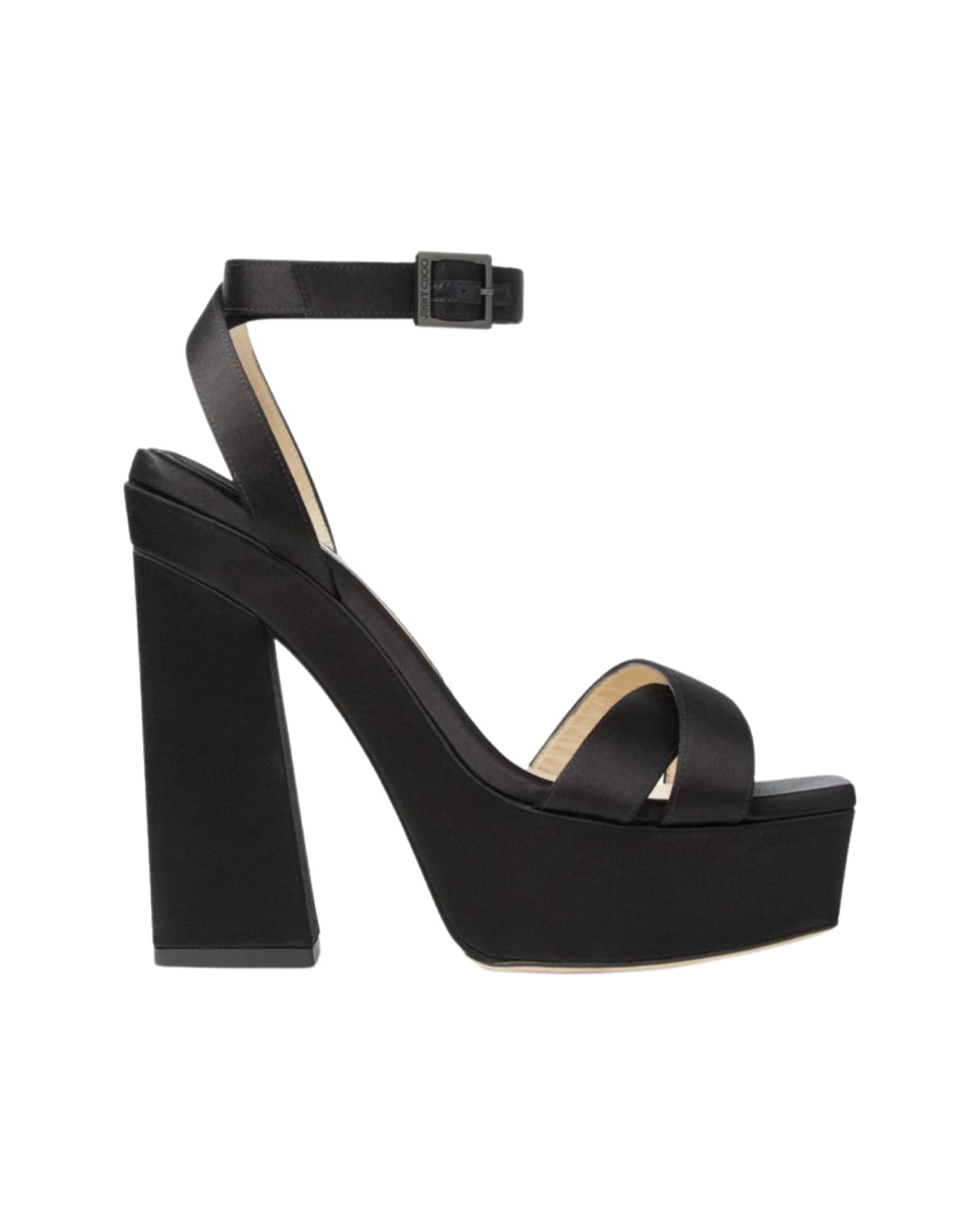 SALE Gaia 140 Platform Sandal Silk Black was $1595