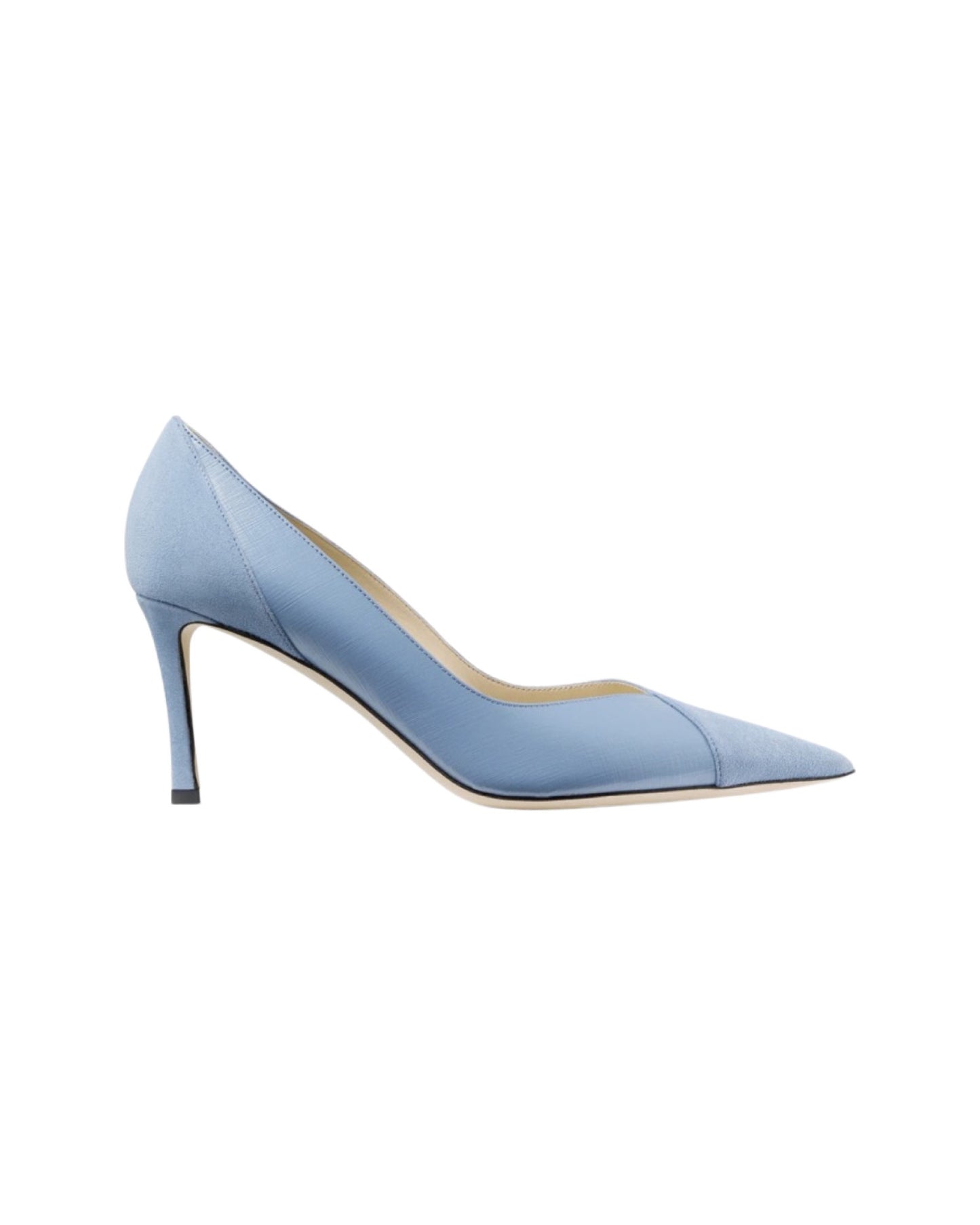 SALE Cass 75 Pump Suede and Leather Pale Blue was $1295