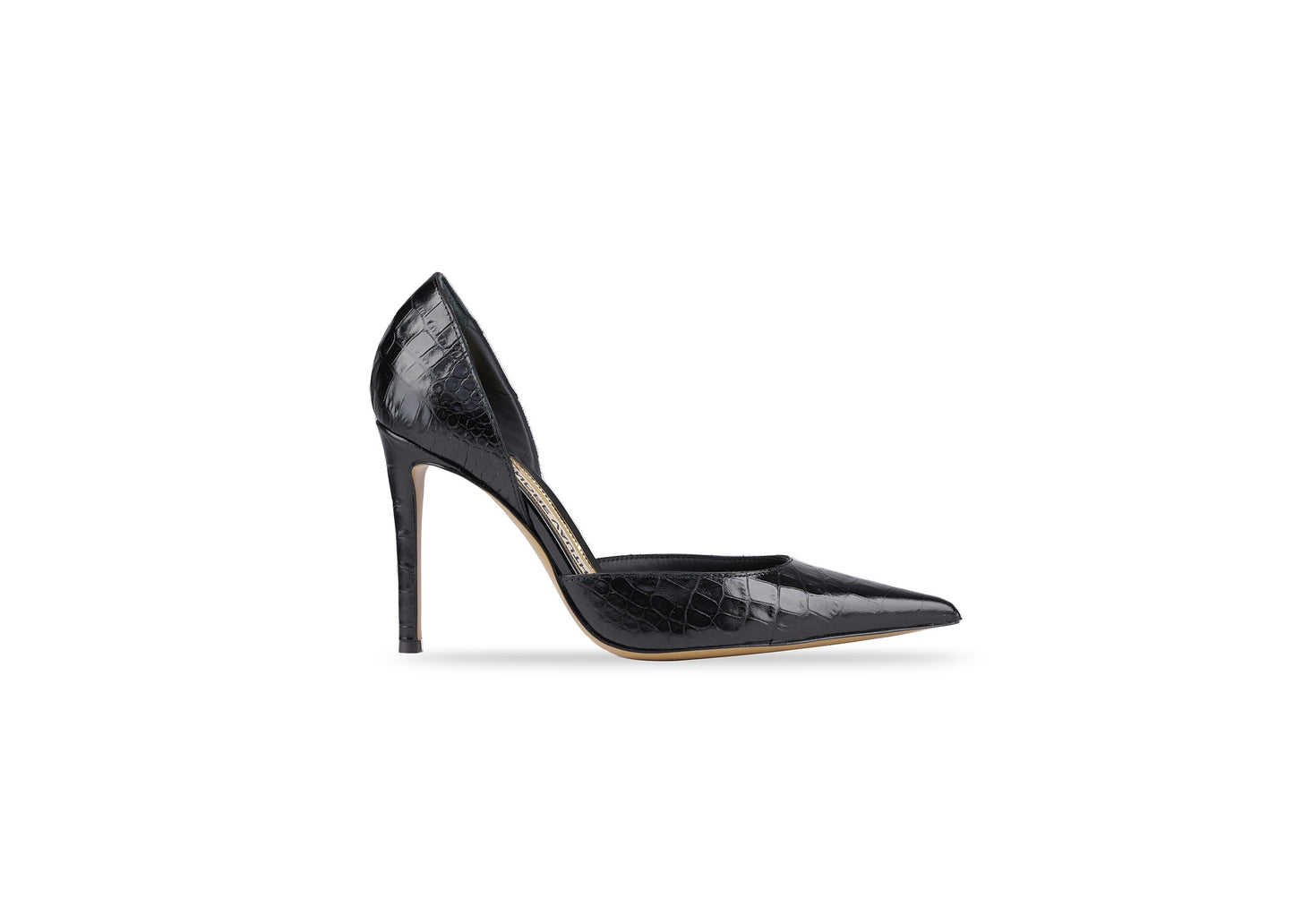 SALE Raquel D'orsay Croc Embossed Pump Black was $1595