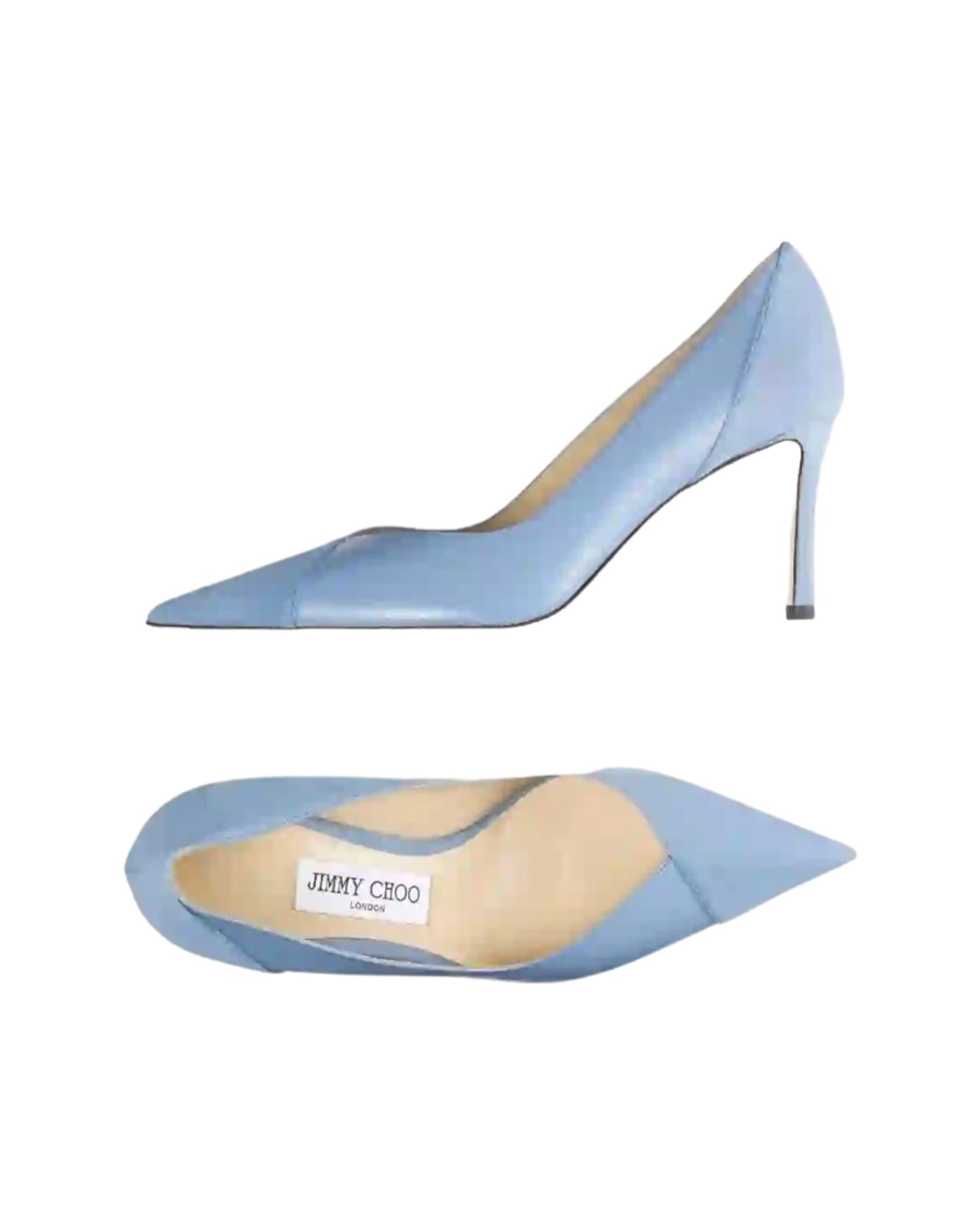 SALE Cass 75 Pump Suede and Leather Pale Blue was $1295