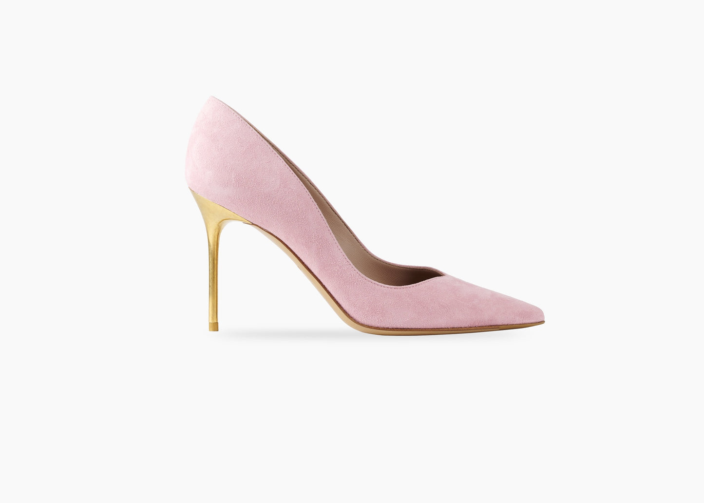SALE Ruby Pump Suede Rose Pink/Gold was $1495