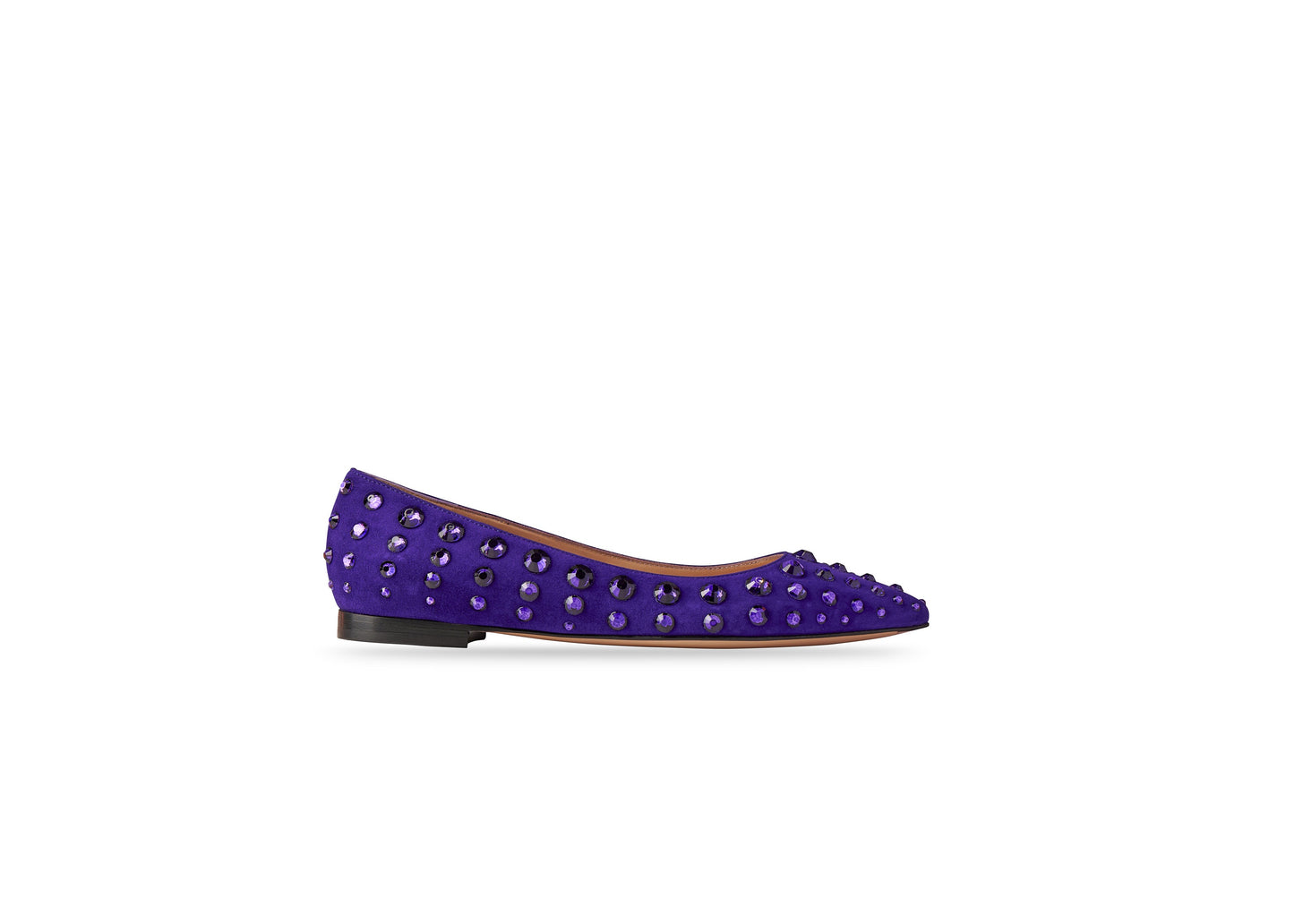 SALE Spectra Crystal Embellished Ballerina Suede Purple was $1595