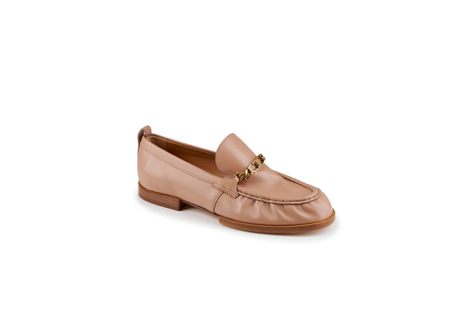 Chain Link Loafer Nappa Leather Nude