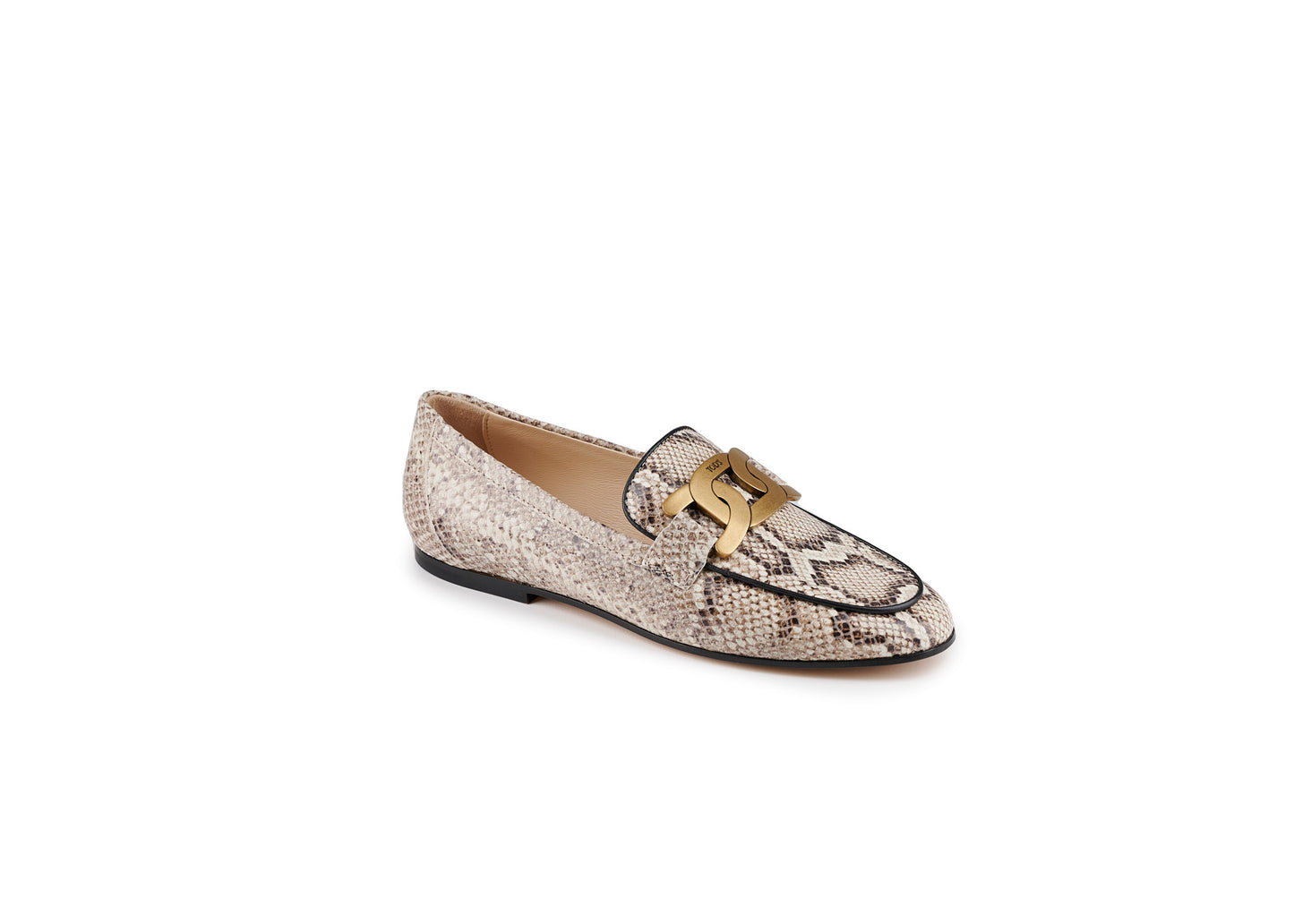 SALE Snake Print Chain Leather Loafer was $1195