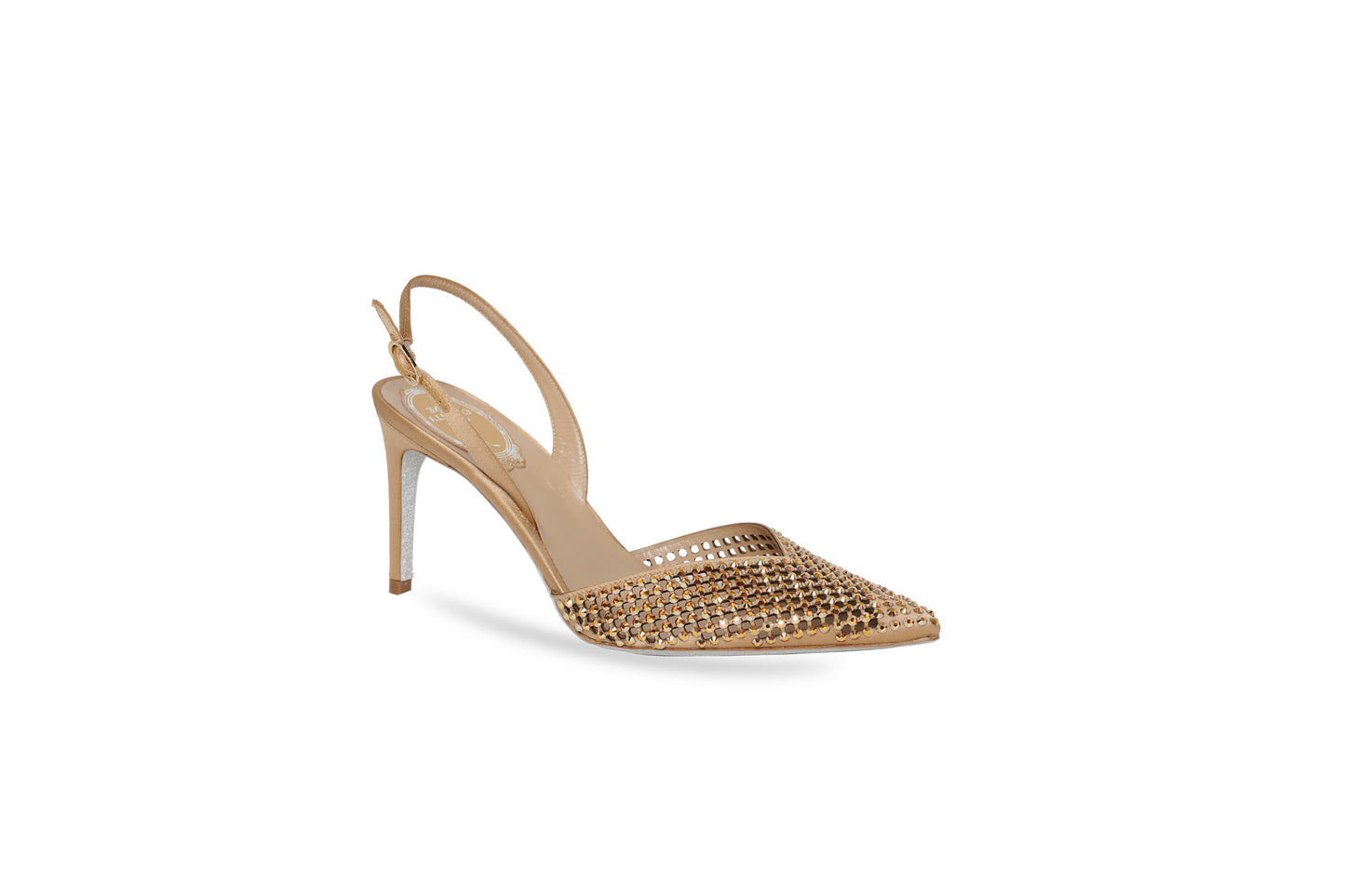Ginger Slingback Crystal Mesh Gold