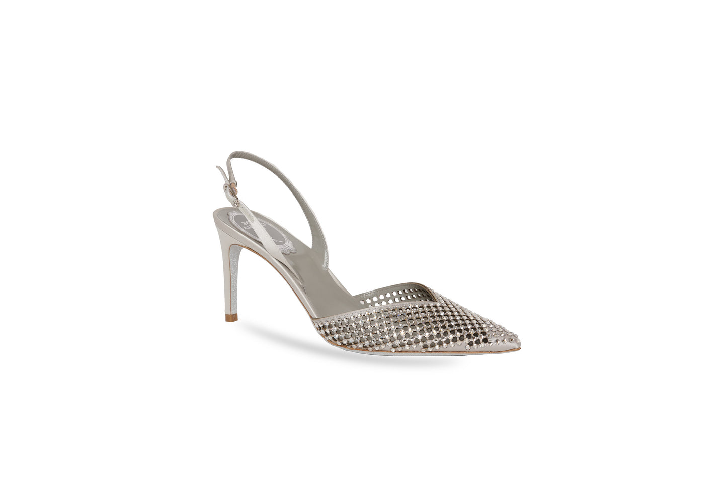 Ginger Slingback Crystal Mesh Gunmetal