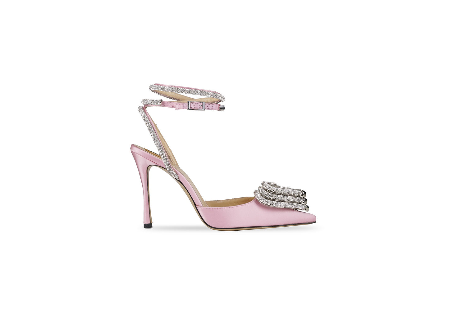 SALE Triple Heart Crystal Pump Silk Pink was $1795