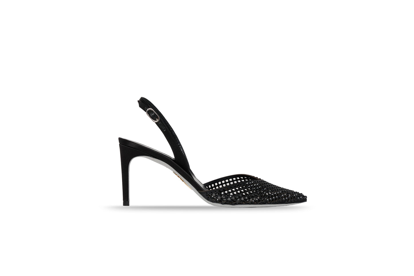 Ginger Slingback Crystal Mesh Black
