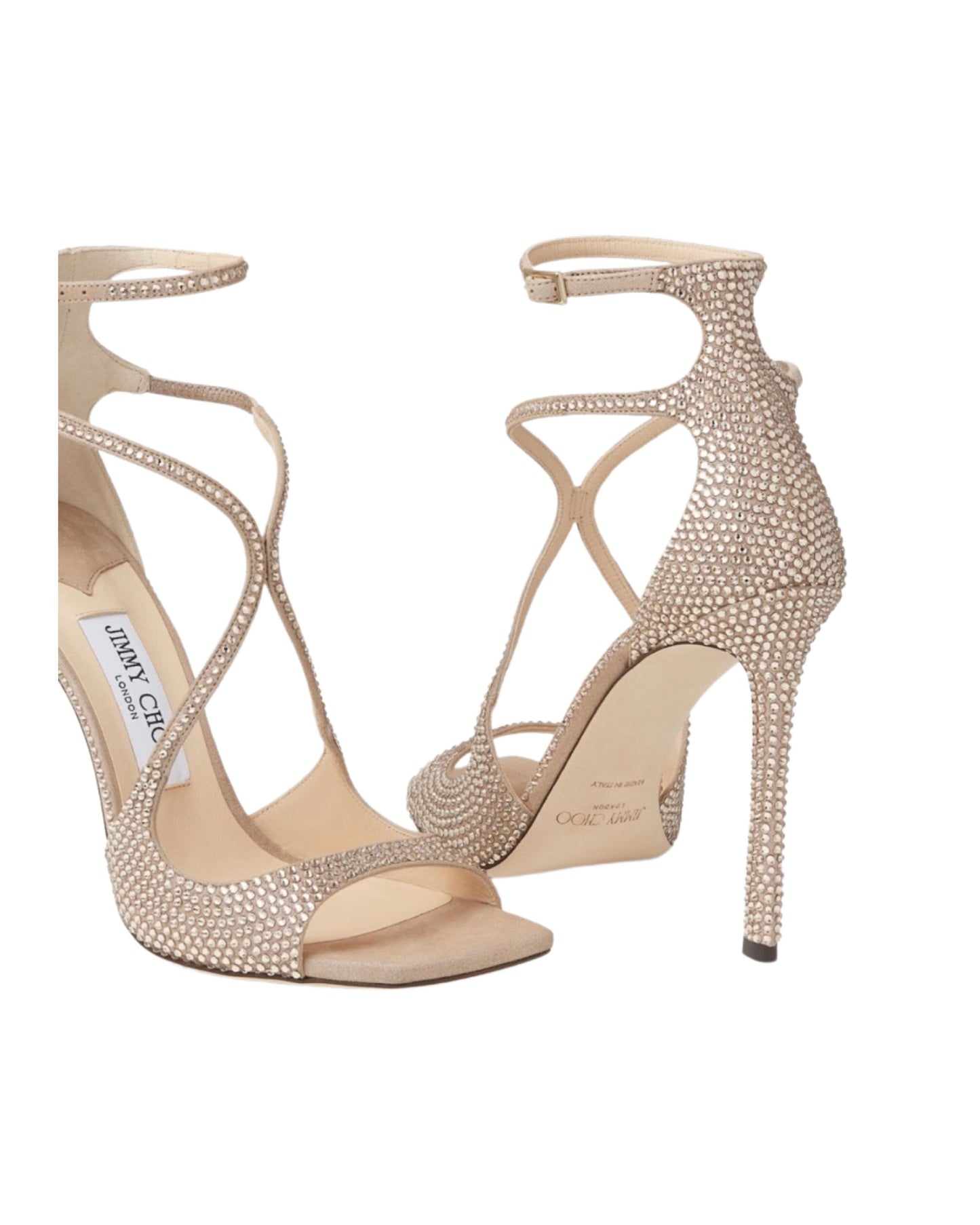 SALE Azia 95 Crystal Embellished Sandal Honey Gold/Nude was $2795