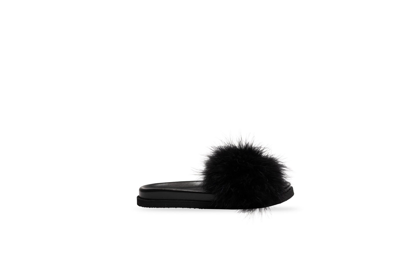 SALE Veronica Feather Mule Leather Black was $1195