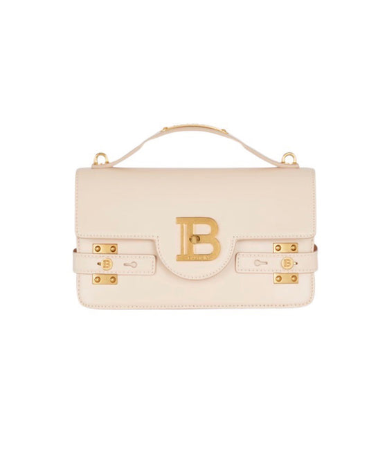 B-Buzz 24 Shoulder Smooth Leather Bag Nude