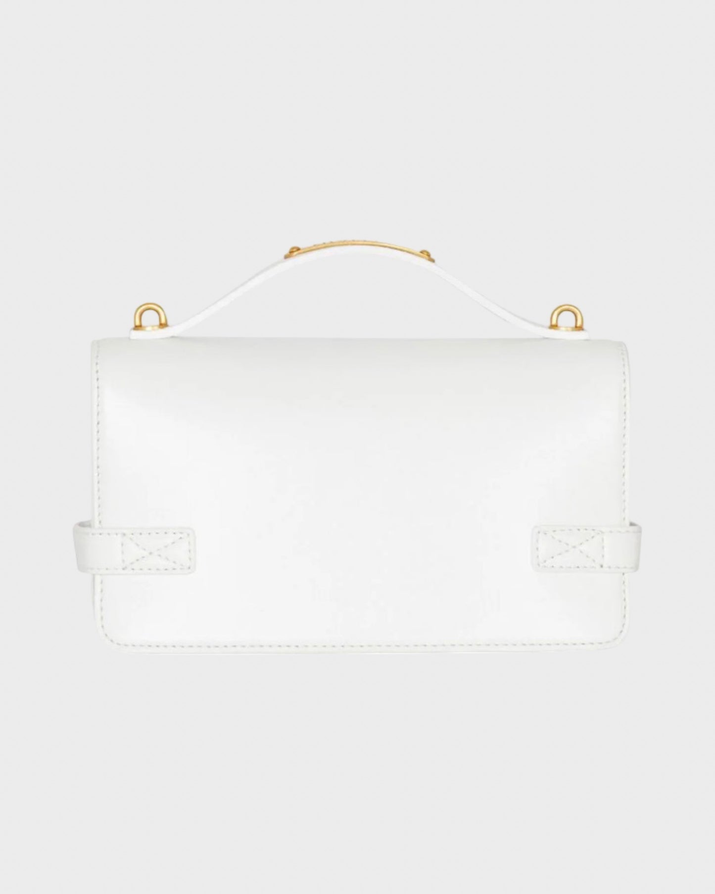 B-Buzz 24 Shoulder Smooth Leather Bag White