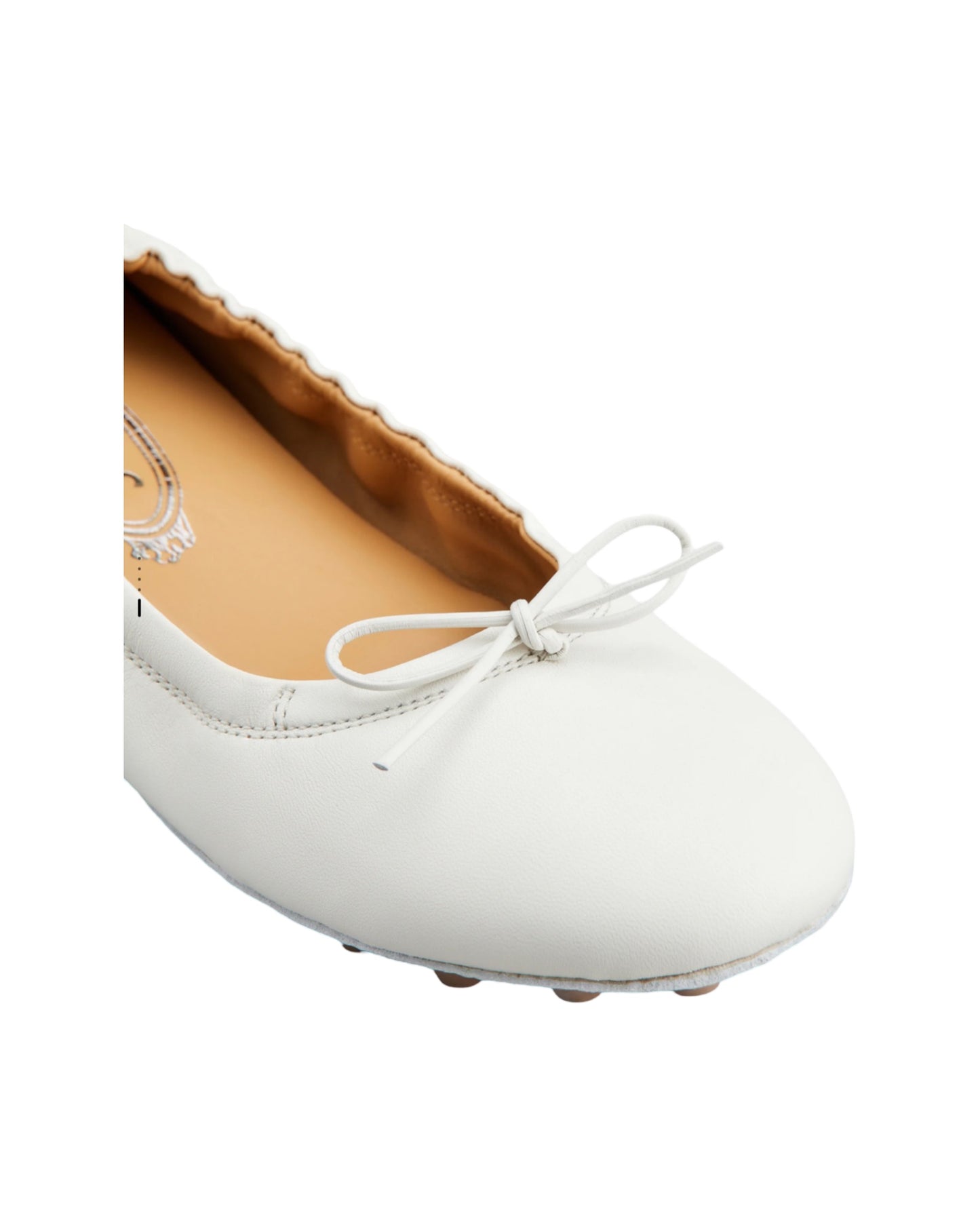 Bubble Ballerinas Leather White