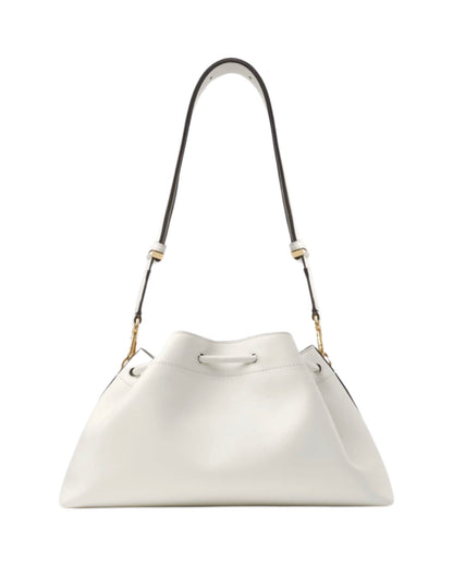 Bon Bon Bucket Bag E/W Leather White