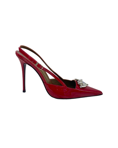 Candice 105 Slingback Patent Red