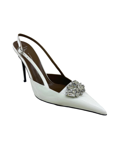 Candice 105 Slingback Patent White