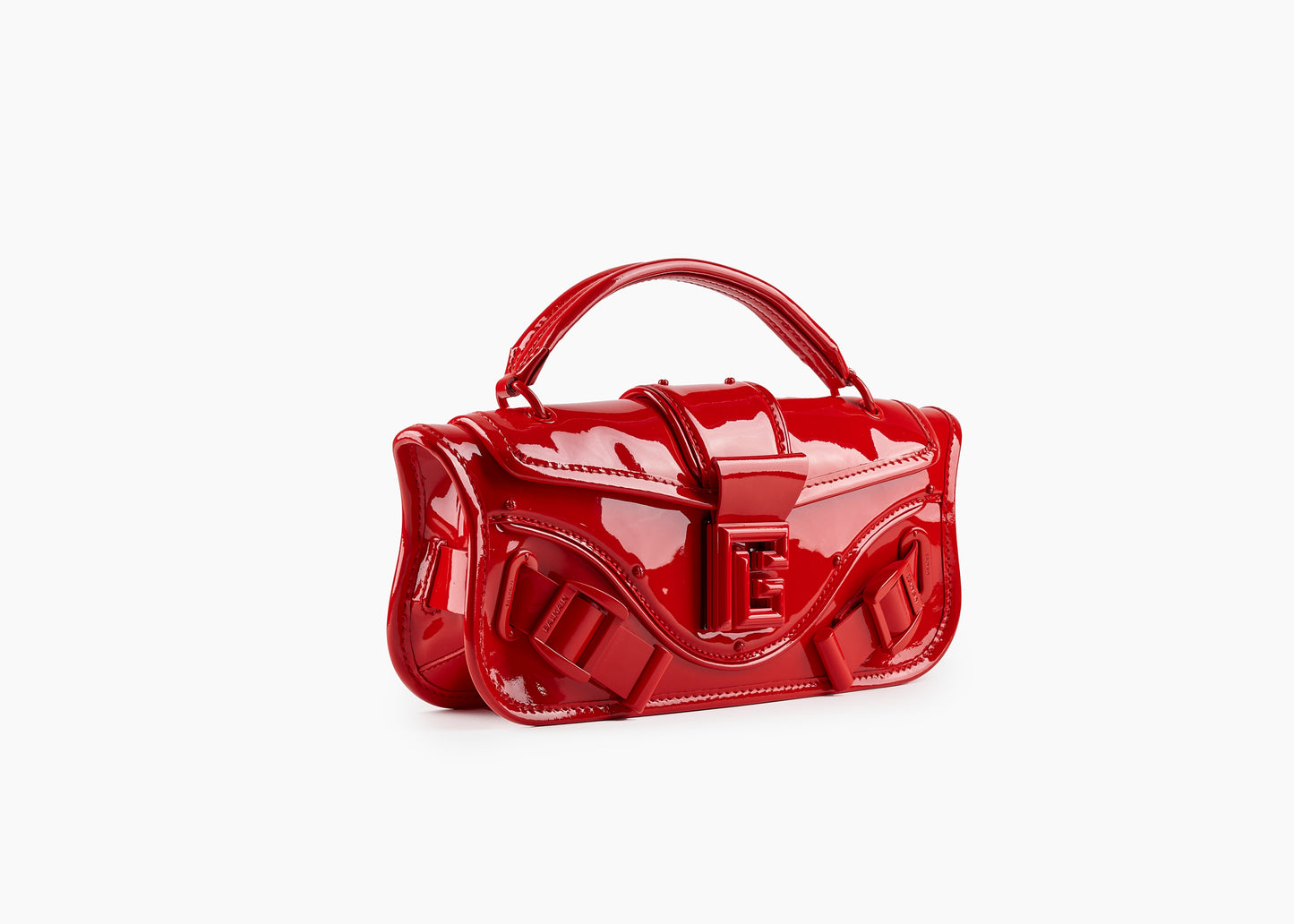 Blaze Pouch Clutch Bag Patent Leather Red