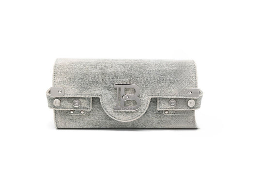 B-Buzz 23 Pouch Wash Denim Clutch Grey