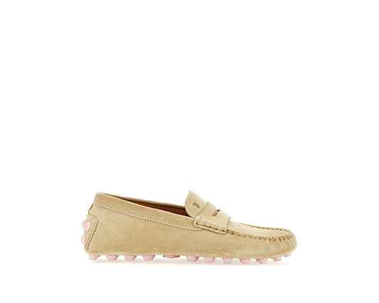 Gommino Bubble Suede Beige/Pink