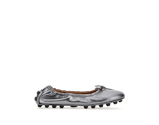 Bubble Ballerinas Leather Silver