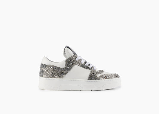 SALE Florent Glitter Sneaker Leather White was $2295