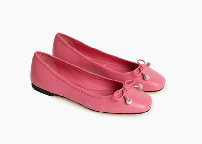SALE Elme Ballerina Leather Candy Pink was $1195