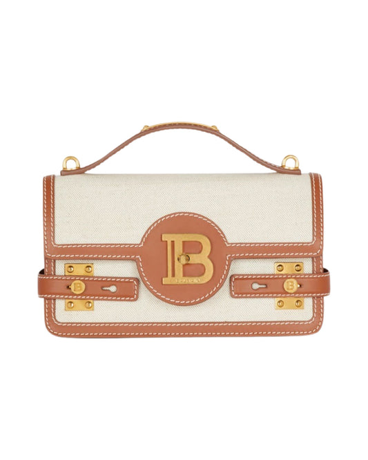 B-Buzz 24 Shoulder Canvas & Leather Bag Tan