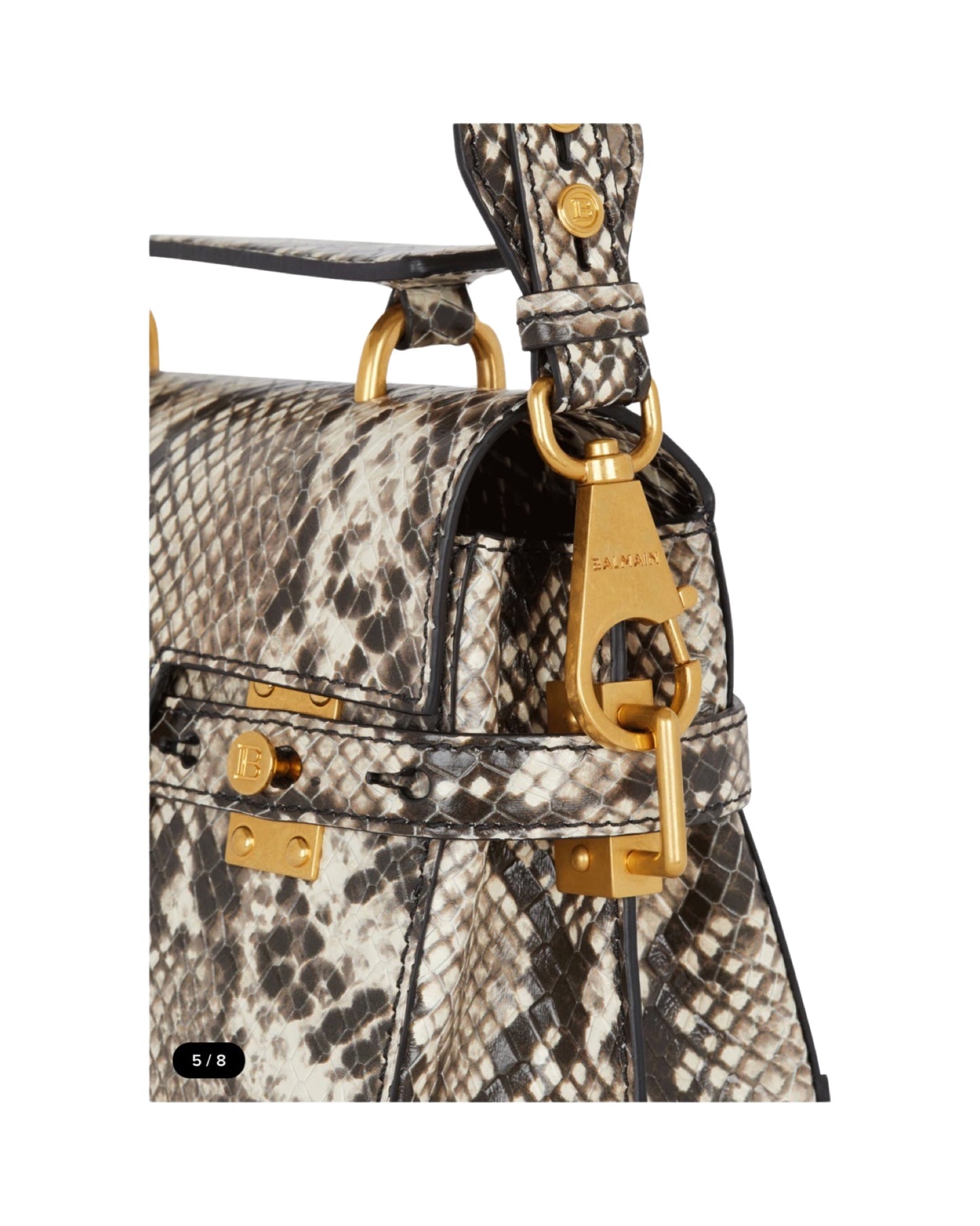 B-Buzz 23 Python Print Leather Bag