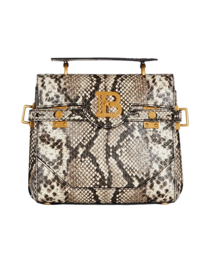 B-Buzz 23 Python Print Leather Bag