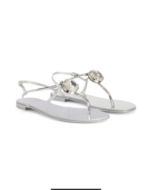 Anthonia Thong Mirror Effect Silver
