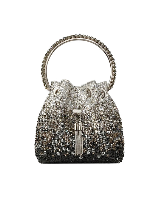 Bon Bon Crystal Embellished Bag Smoke/Silver