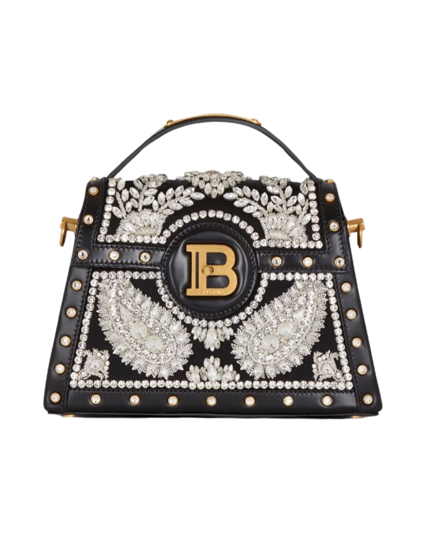 SALE B-Buzz Dynasty Crystal Embellished Leather Bag Black was $5995