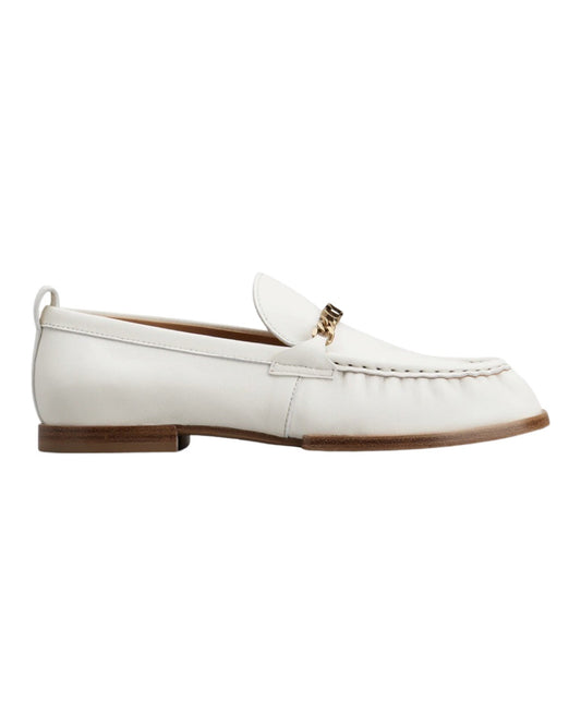 Chain Link Loafer Leather White