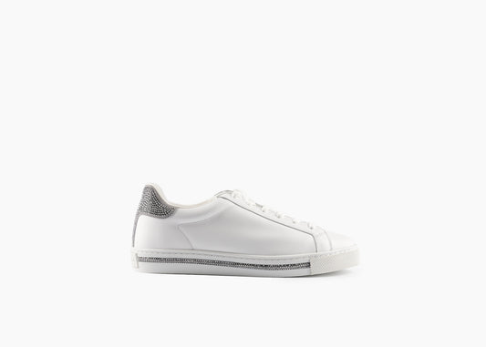 Xtra Crystal Sneaker Leather White/Silver