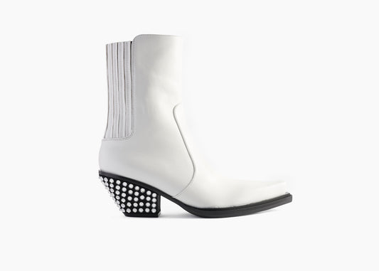 Yanhira Boot Leather White