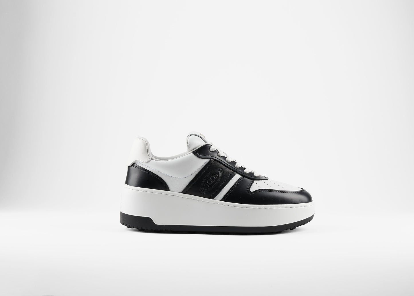 Platform Sneaker Leather White/Black