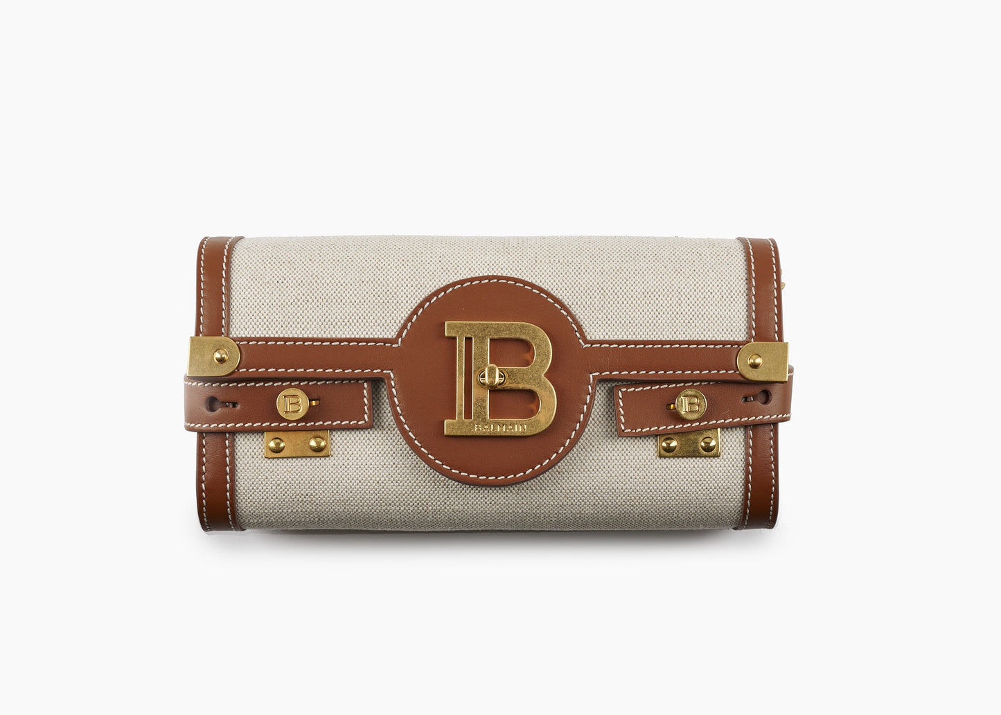 B-Buzz 23 Clutch Canvas and Leather Bag Tan